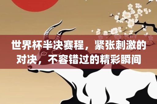 世界杯半决赛程，紧张刺激的对决，不容错过的精彩瞬间