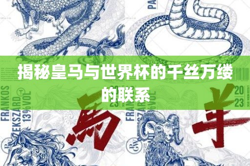 揭秘皇马与世界杯的千丝万缕的联系漯河市盈旭机械设备有限公司