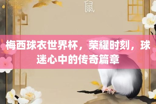 梅西球衣世界杯，荣耀时刻，球迷心中的传奇篇章