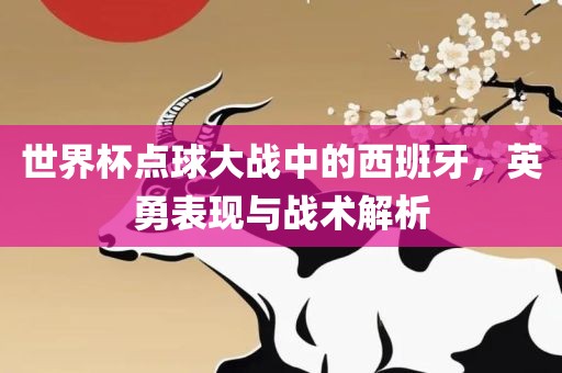 世界杯点球大战中的西班牙，英勇表现与战术解析