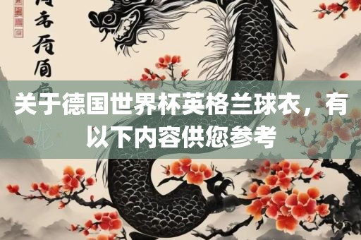 关于德国世界杯英格兰球衣，有以下内容供您参考