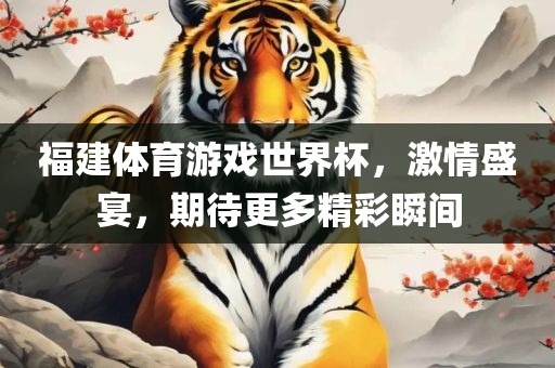 福建体育游戏世界杯，激情盛宴，期待更多精彩瞬间