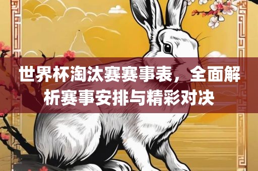 世界杯淘汰赛赛事表，全面解析赛事安排与精彩对决