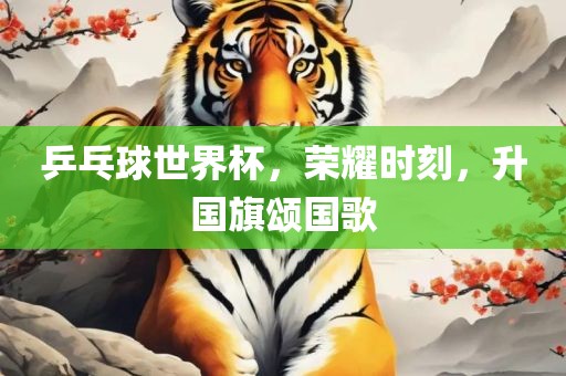 乒乓球世界杯，荣耀时刻，升国旗颂国歌