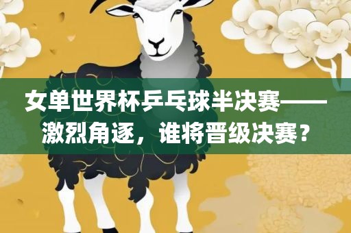 女单世界杯乒乓球半决赛——激烈角逐，谁将晋级决赛？