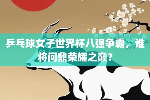 乒乓球女子世界杯八强争霸，谁将问鼎荣耀之巅？