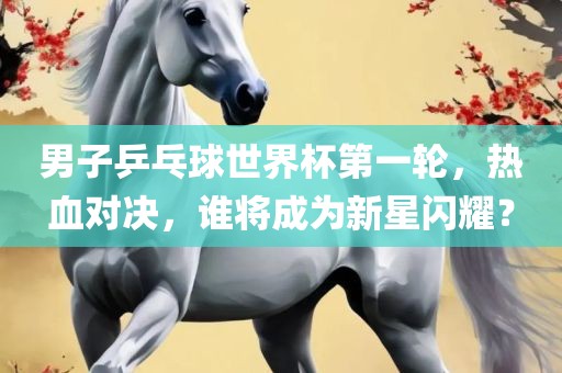男子乒乓球世界杯第一轮，热血对决，谁将成为新星闪耀？