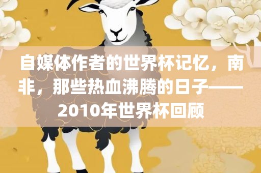 自媒体作者的世界杯记忆，南非，那些热血沸腾的日子——2010年世界杯回顾