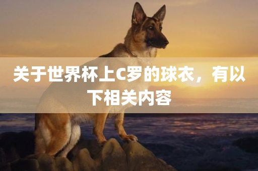 关于世界杯上C罗的球衣，有以下相关内容