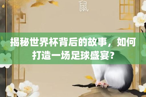 揭秘世界杯背后的故事，如何打造一场足球盛宴？