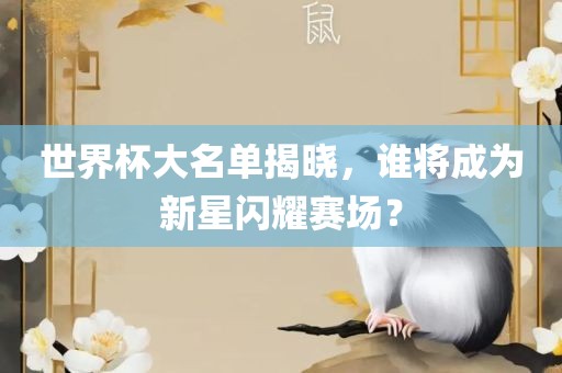 世界杯大名单揭晓，谁将成为新星闪耀赛场？