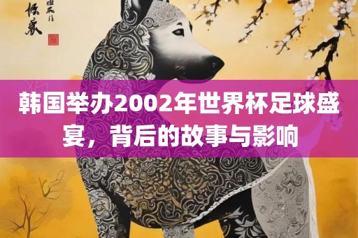 韩国举办2002年世界杯足球盛宴，背后的故事与影响
