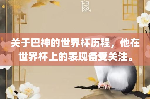关于巴神的世界杯历程，他在世界杯上的表现备受关注。