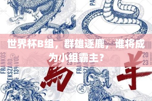 世界杯B组，群雄逐鹿，谁将成为小组霸主？