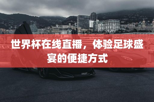 世界杯在线直播，体验足球盛宴的便捷方式