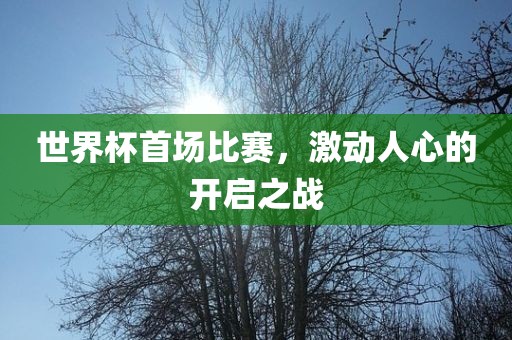 世界杯首场比赛，激动人心的开启之战