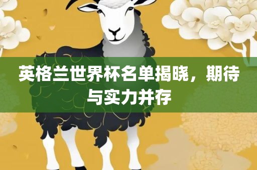 英格兰世界杯名单揭晓，期待与实力并存