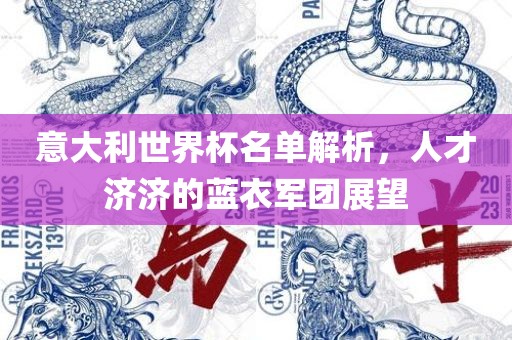 意大利世界杯名单解析，人才济济的蓝衣军团展望