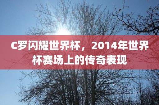 C罗闪耀世界杯，2014年世界杯赛场上的传奇表现