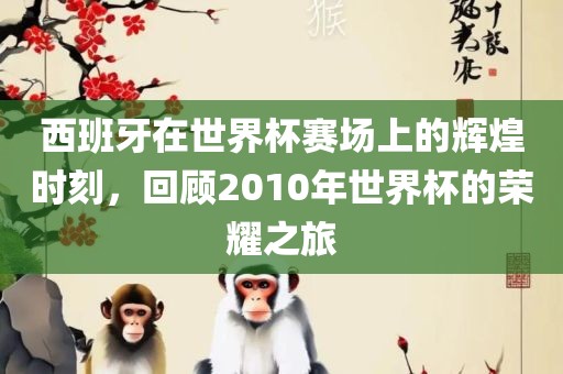 西班牙在世界杯赛场上的辉煌时刻，回顾2010年世界杯的荣耀之旅