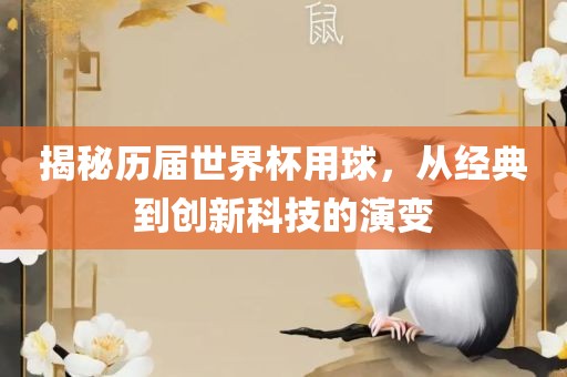 揭秘历届世界杯用球，从经典到创新科技的演变