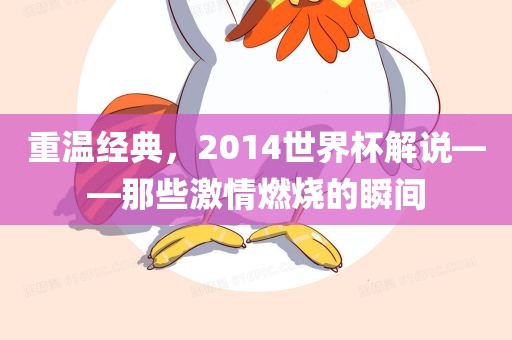 重温经典，2014世界杯解说——那些激情燃烧的瞬间