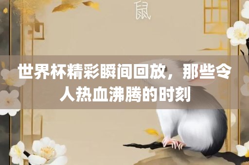 世界杯精彩瞬间回放，那些令人热血沸腾的时刻