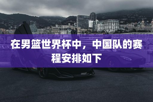 在男篮世界杯中，中国队的赛程安排如下