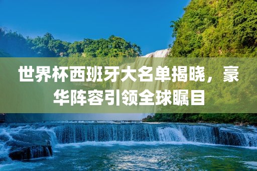 世界杯西班牙大名单揭晓，豪华阵容引领全球瞩目