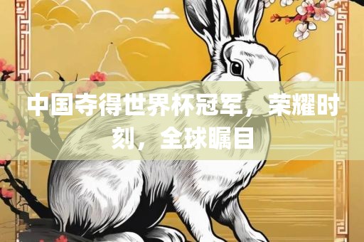 中国夺得世界杯冠军，荣耀时刻，全球瞩目