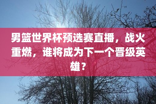 男篮世界杯预选赛直播，战火重燃，谁将成为下一个晋级英雄？