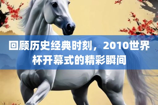回顾历史经典时刻，2010世界杯开幕式的精彩瞬间