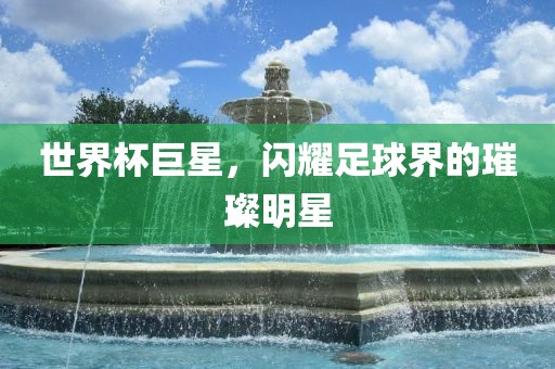 世界杯巨星，闪耀足球界的璀璨明星