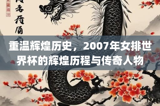 重温辉煌历史，2007年女排世界杯的辉煌历程与传奇人物