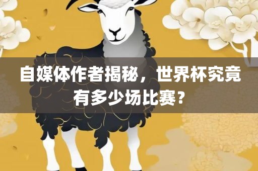 自媒体作者揭秘，世界杯究竟有多少场比赛？