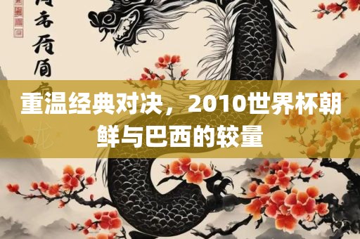 重温经典对决，2010世界杯朝鲜与巴西的较量漯河市盈旭机械设备有限公司