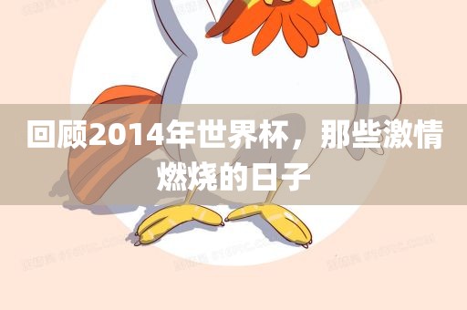 回顾2014年世界杯，那些激情燃烧的日子