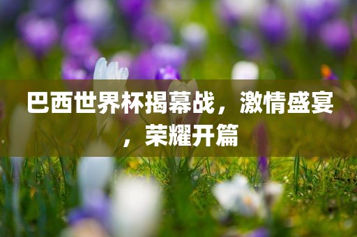 巴西世界杯揭幕战，激情盛宴，荣耀开篇