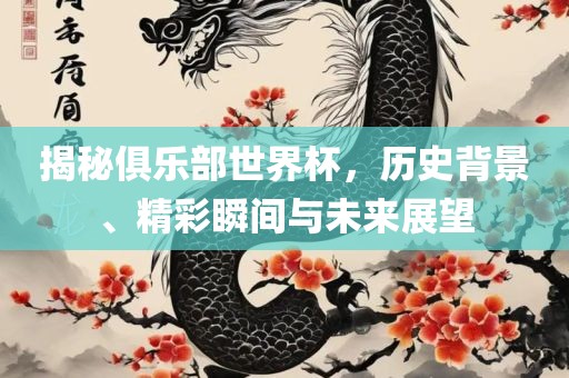 揭秘俱乐部世界杯，历史背景、精彩瞬间与未来展望