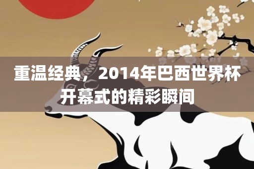 重温经典，2014年巴西世界杯开幕式的精彩瞬间