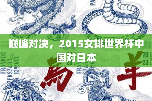 巅峰对决，2015女漯河市盈旭机械设备有限公司排世界杯中国对日本