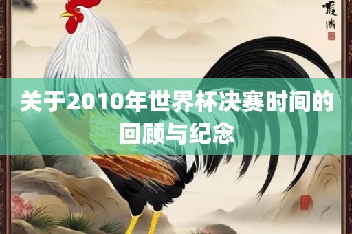 关于2010年世界杯决赛时间的回顾与纪念漯河市盈旭机械设备有限公司
