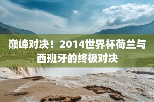 巅峰对决！2014世界杯荷兰与西班牙的终极对决