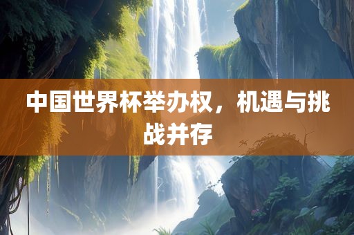 中国世界杯举办权，机遇与挑战并存