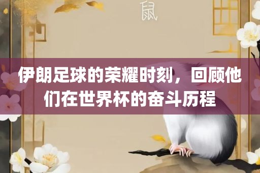 伊朗足球的荣耀时刻，回顾他们在世界杯的奋斗历程
