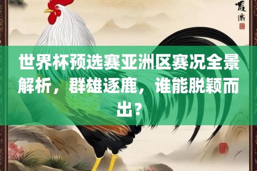 世界杯预选赛亚洲区赛况全景解析，群雄逐鹿，谁能脱颖而出？