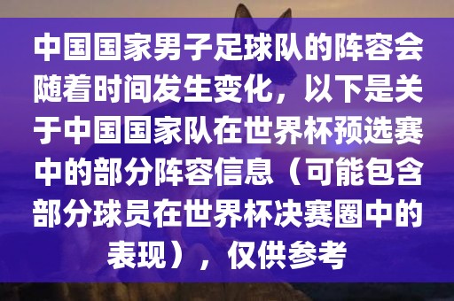 中国国家男子足球队