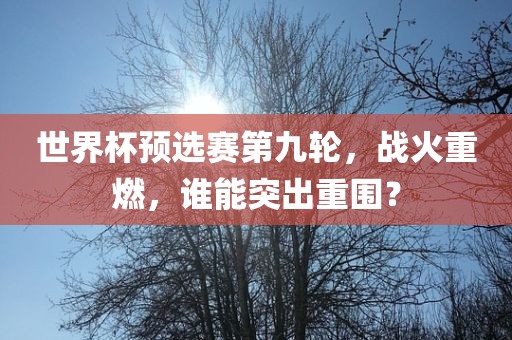 世界杯预选赛第九轮，战火重燃，谁能突出重围？