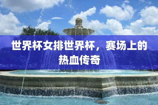 世界杯女排世界杯，赛场上的热血传奇
