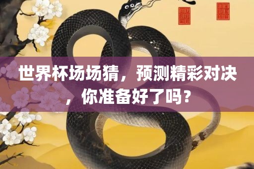 世界杯场场猜，预测精彩对决，你准备好了吗？